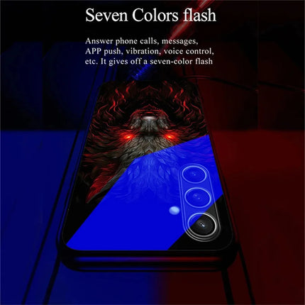 For Samsung Galaxy A36 5G Case Call Flash Series Pattern Printing Tempered Glass + TPU Combo Phone Case