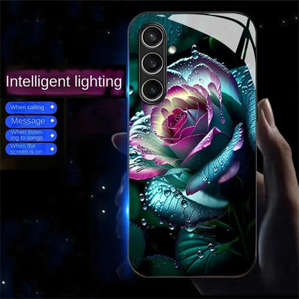For Samsung Galaxy A36 5G Case Call Flash Series Pattern Printing Tempered Glass + TPU Combo Phone Case