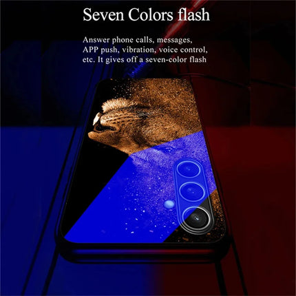 For Samsung Galaxy A56 5G Case Call Flash Series Pattern Printing Tempered Glass + TPU Combo Phone Case