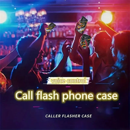 For Samsung Galaxy A56 5G Case Call Flash Series Pattern Printing Tempered Glass + TPU Combo Phone Case
