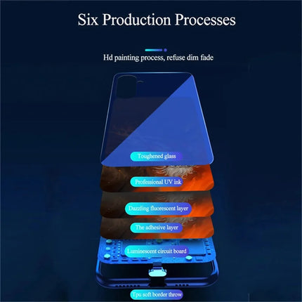For Samsung Galaxy A56 5G Case Call Flash Series Pattern Printing Tempered Glass + TPU Combo Phone Case