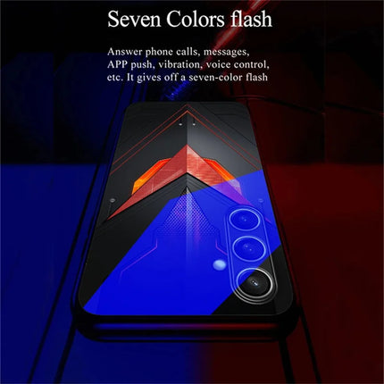 For Samsung Galaxy A56 5G Case Call Flash Series Pattern Printing Tempered Glass + TPU Combo Phone Case