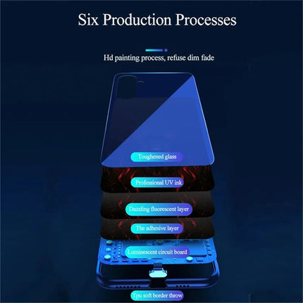 For Samsung Galaxy A56 5G Case Call Flash Series Pattern Printing Tempered Glass + TPU Combo Phone Case