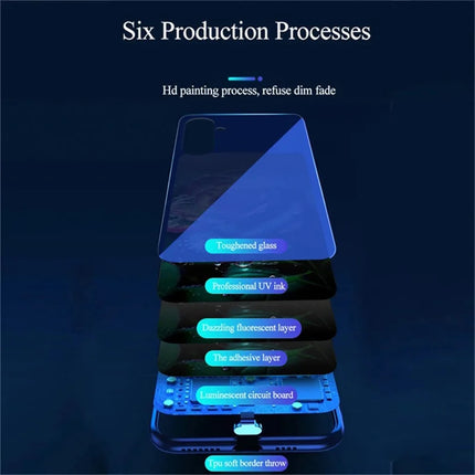 For Samsung Galaxy A56 5G Case Call Flash Series Pattern Printing Tempered Glass + TPU Combo Phone Case