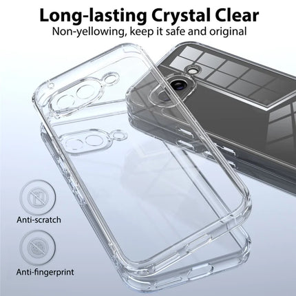 For Google Pixel 9a Clear Phone Case TPU + Acrylic Shockproof Phone Back Cover