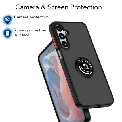 For Samsung Galaxy A16 5G  /  4G Case PC + TPU Ring Kickstand Anti Drop Phone Back Cover
