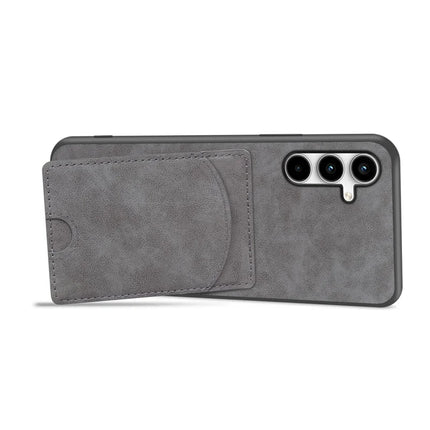 For Samsung Galaxy A36 5G Case Kickstand Leather Coated TPU Phone Cover with Card Slot