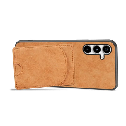 For Samsung Galaxy A36 5G Case Kickstand Leather Coated TPU Phone Cover with Card Slot