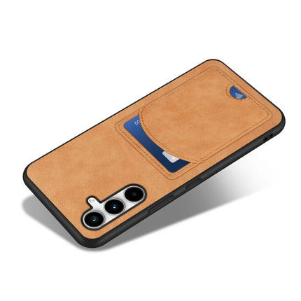 For Samsung Galaxy A36 5G Case Kickstand Leather Coated TPU Phone Cover with Card Slot