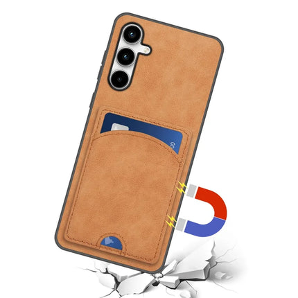 For Samsung Galaxy A36 5G Case Kickstand Leather Coated TPU Phone Cover with Card Slot