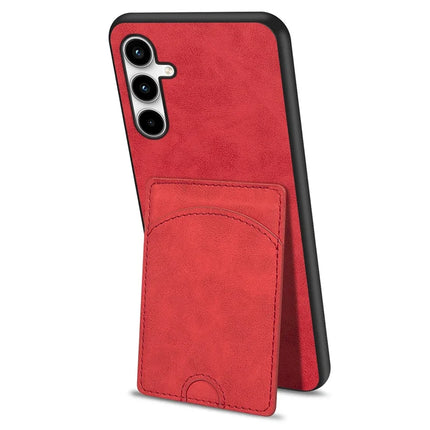 For Samsung Galaxy A36 5G Case Kickstand Leather Coated TPU Phone Cover with Card Slot