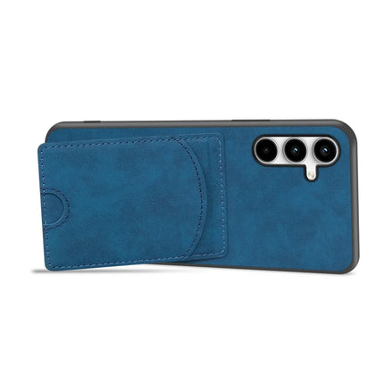 For Samsung Galaxy A36 5G Case Kickstand Leather Coated TPU Phone Cover with Card Slot