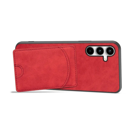 For Samsung Galaxy A56 5G Case Kickstand Leather Coated TPU Phone Cover with Card Slot