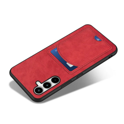 For Samsung Galaxy A56 5G Case Kickstand Leather Coated TPU Phone Cover with Card Slot