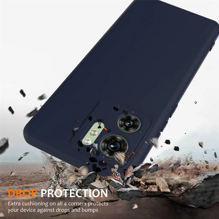 For Motorola Edge 40 5G Case Compatible with MagSafe Anti-Drop Liquid Silicone Phone Cover with Lanyard