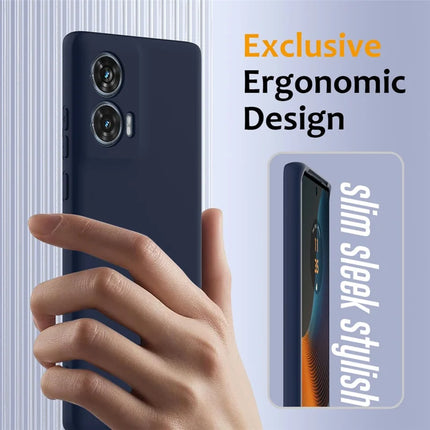 For Motorola Edge 50 Fusion 5G Case Compatible with MagSafe Anti-Drop Liquid Silicone Phone Cover with Lanyard