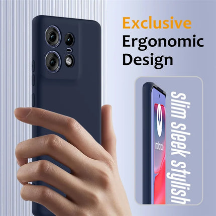 For Motorola Edge 50 Pro 5G Case Compatible with MagSafe Anti-Drop Liquid Silicone Phone Cover with Lanyard