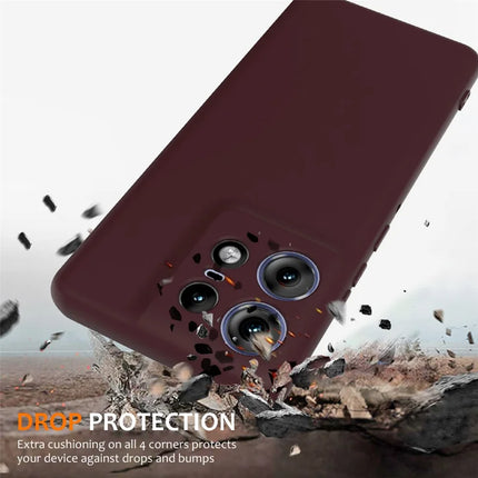 For Motorola Edge 50 Pro 5G Case Compatible with MagSafe Anti-Drop Liquid Silicone Phone Cover with Lanyard