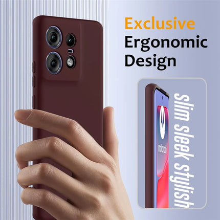 For Motorola Edge 50 Pro 5G Case Compatible with MagSafe Anti-Drop Liquid Silicone Phone Cover with Lanyard