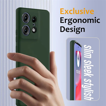 For Motorola Edge 50 Pro 5G Case Compatible with MagSafe Anti-Drop Liquid Silicone Phone Cover with Lanyard