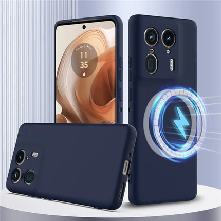 For Motorola Edge 50 Ultra 5G  /  Moto X50 Ultra 5G Case Compatible with MagSafe Anti-Drop Liquid Silicone Phone Cover with Lanyard