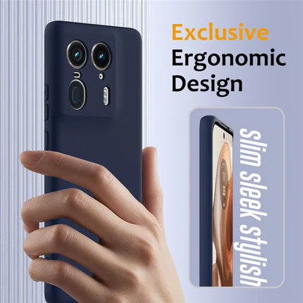 For Motorola Edge 50 Ultra 5G  /  Moto X50 Ultra 5G Case Compatible with MagSafe Anti-Drop Liquid Silicone Phone Cover with Lanyard