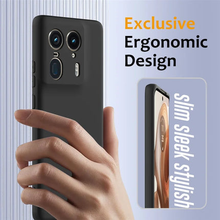 For Motorola Edge 50 Ultra 5G  /  Moto X50 Ultra 5G Case Compatible with MagSafe Anti-Drop Liquid Silicone Phone Cover with Lanyard