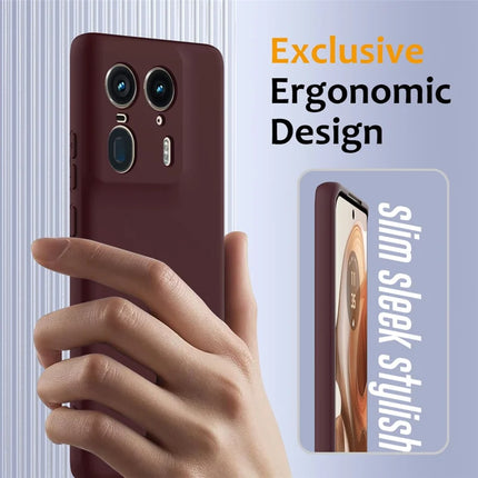 For Motorola Edge 50 Ultra 5G  /  Moto X50 Ultra 5G Case Compatible with MagSafe Anti-Drop Liquid Silicone Phone Cover with Lanyard
