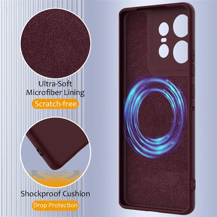 For Motorola Edge 50 Ultra 5G  /  Moto X50 Ultra 5G Case Compatible with MagSafe Anti-Drop Liquid Silicone Phone Cover with Lanyard