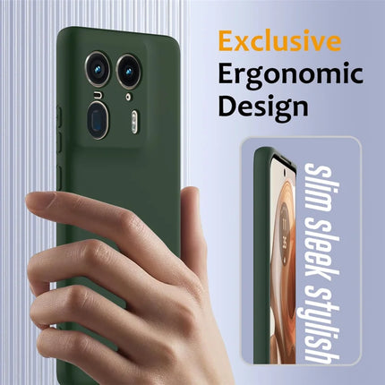 For Motorola Edge 50 Ultra 5G  /  Moto X50 Ultra 5G Case Compatible with MagSafe Anti-Drop Liquid Silicone Phone Cover with Lanyard