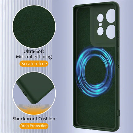 For Motorola Edge 50 Ultra 5G  /  Moto X50 Ultra 5G Case Compatible with MagSafe Anti-Drop Liquid Silicone Phone Cover with Lanyard