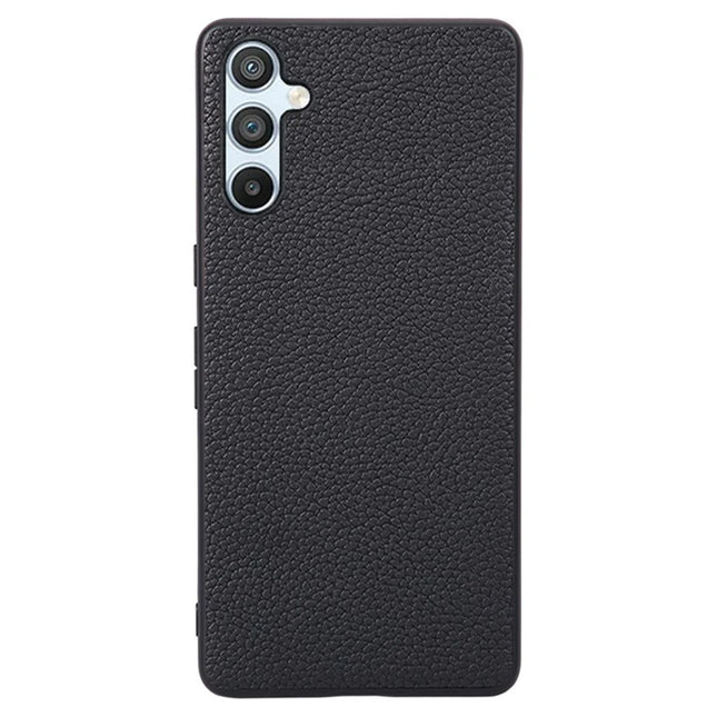 For Samsung Galaxy A16 5G  /  4G Case Litchi Texture Anti-Drop TPU + PU Leather Phone Protective Cover - Black