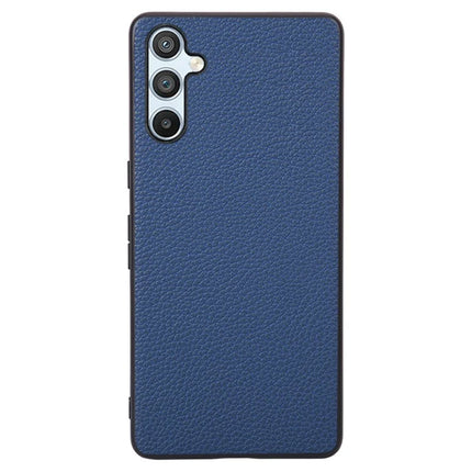 For Samsung Galaxy A16 5G  /  4G Case Litchi Texture Anti-Drop TPU + PU Leather Phone Protective Cover - Blue