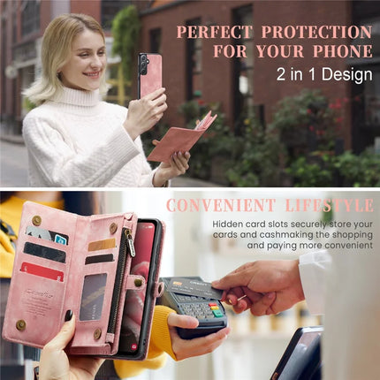 For Samsung Galaxy A36 5G Case CASEME 008 Series Detachable Leather Zipper Wallet Phone Cover