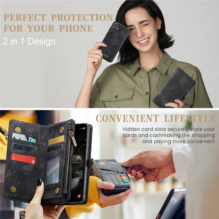 For Samsung Galaxy A36 5G Case CASEME 008 Series Detachable Leather Zipper Wallet Phone Cover