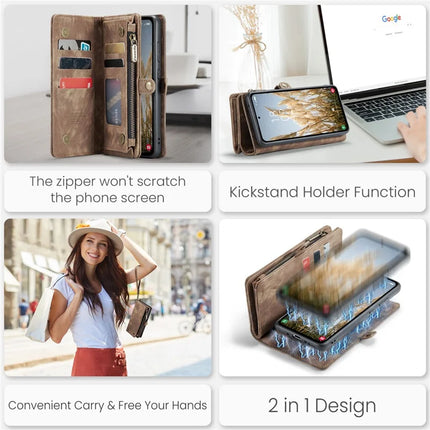 For Samsung Galaxy A36 5G Case CASEME 008 Series Detachable Leather Zipper Wallet Phone Cover