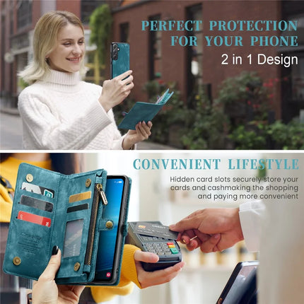 For Samsung Galaxy A36 5G Case CASEME 008 Series Detachable Leather Zipper Wallet Phone Cover