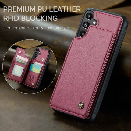 For Samsung Galaxy A36 5G Case CASEME C22 Series  Leather+TPU Cover RFID Blocking 5 Card Slots