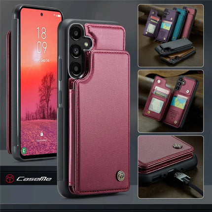 For Samsung Galaxy A36 5G Case CASEME C22 Series  Leather+TPU Cover RFID Blocking 5 Card Slots