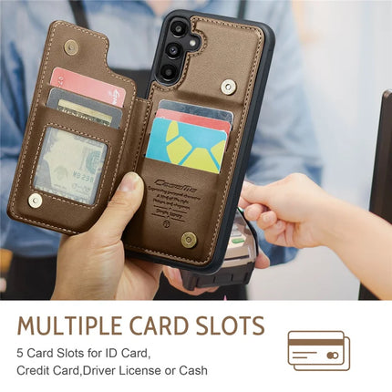 For Samsung Galaxy A36 5G Case CASEME C22 Series  Leather+TPU Cover RFID Blocking 5 Card Slots