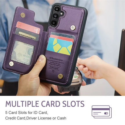For Samsung Galaxy A36 5G Case CASEME C22 Series  Leather+TPU Cover RFID Blocking 5 Card Slots