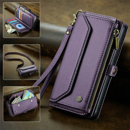 For Samsung Galaxy A36 5G Case CASEME C36 Series  Zipper Wallet Leather Phone Cover with Straps
