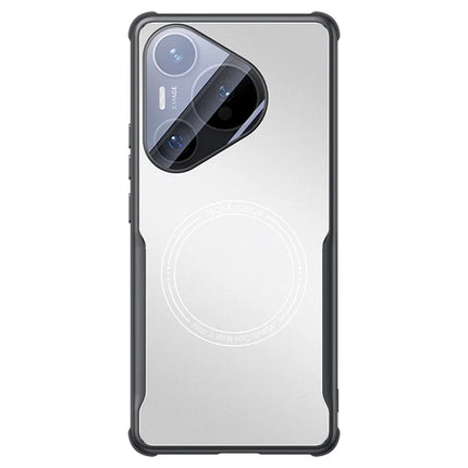 For Huawei Pura 70 Pro / 70 Pro+ Case TPU Frame Metal Back Panel Phone Cover Built In Glass Lens Film - White