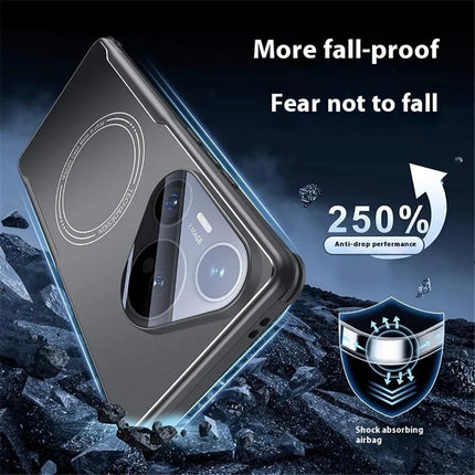 For Huawei Pura 70 Case TPU Frame Metal Back Panel Phone Cover Built In Glass Lens Film