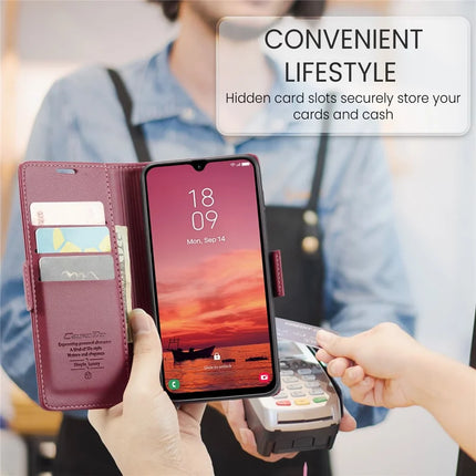 For Samsung Galaxy A26 5G Case CASEME 023 Series RFID Blocking Glossy Stand Phone Cover
