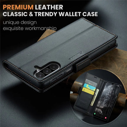 For Samsung Galaxy A26 5G Case CASEME 023 Series RFID Blocking Glossy Stand Phone Cover
