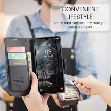 For Samsung Galaxy A26 5G Case CASEME 023 Series RFID Blocking Glossy Stand Phone Cover