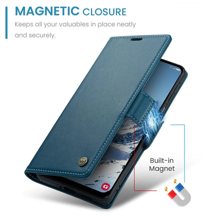 For Samsung Galaxy A26 5G Case CASEME 023 Series RFID Blocking Glossy Stand Phone Cover