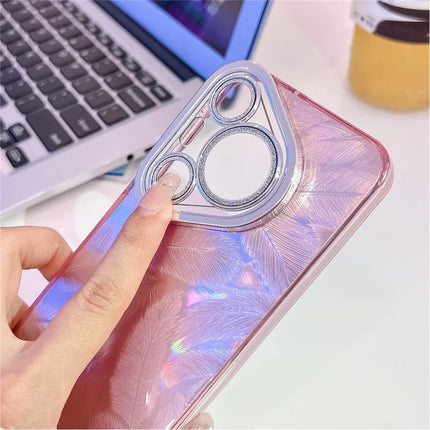 For Huawei Pura 70 Case IMD Design Shockproof Hybrid Phone Cover with Glass Lens Film