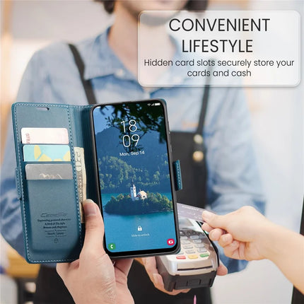 For Samsung Galaxy A36 5G Case CASEME 023 Series RFID Blocking Glossy Stand Phone Cover